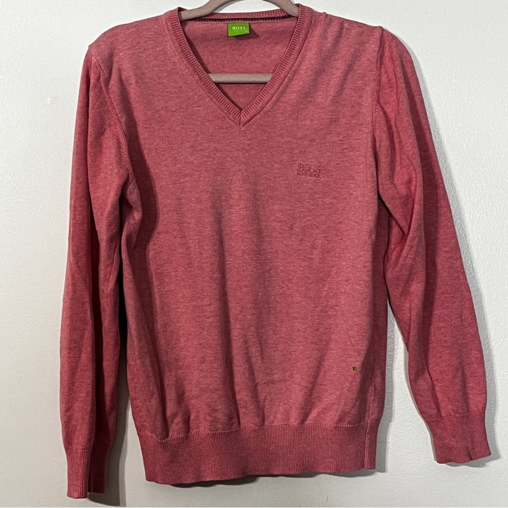 Boss Hugo Boss  V-Neck Sweater with Elbow Patches